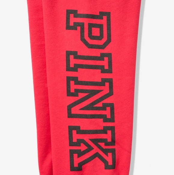 PINK Red & Black Joggers - Picture 3 of 3